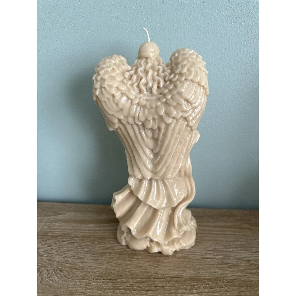 Beautiful Large Carved Angel Candle 11